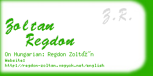 zoltan regdon business card